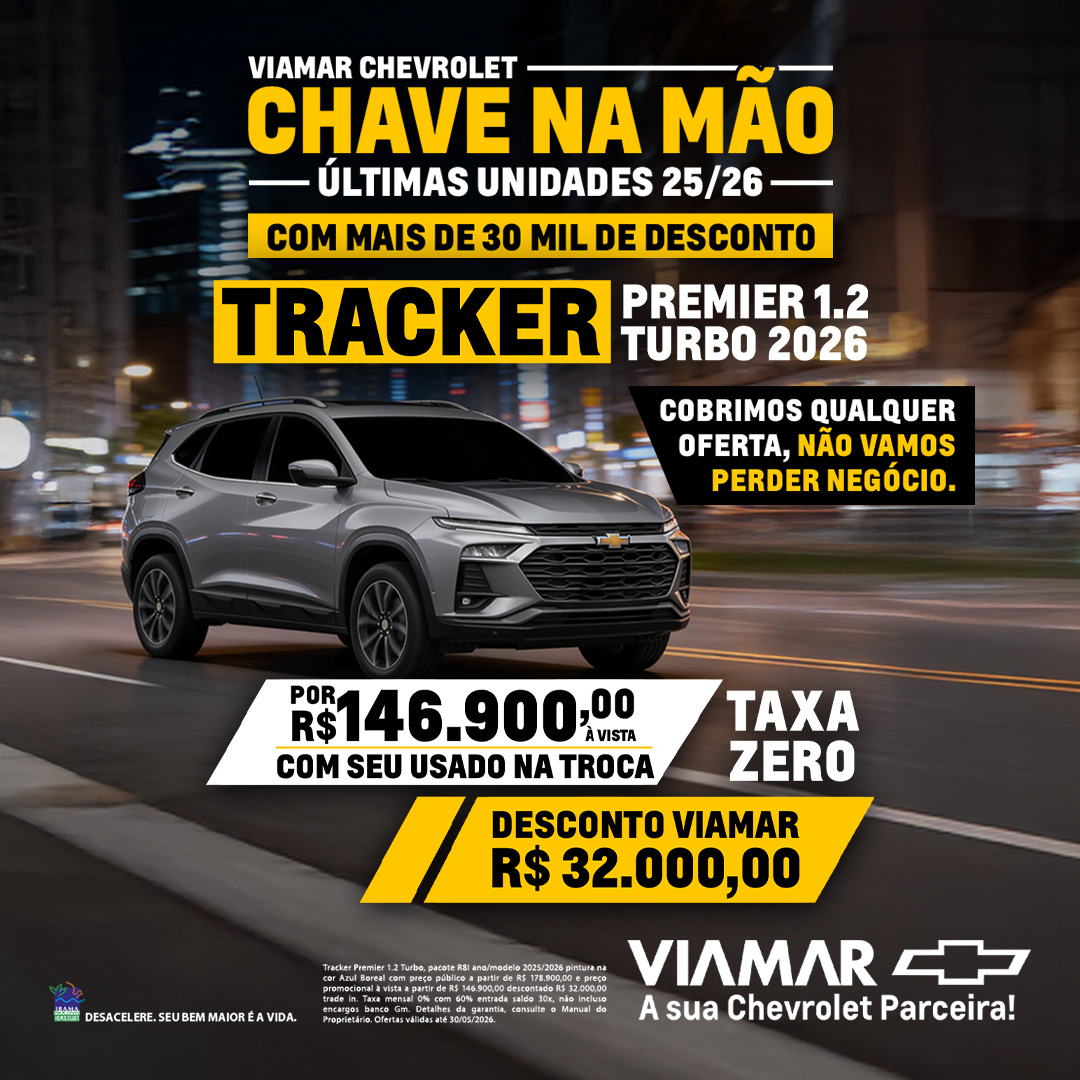 Oferta banner destaque TRACKER PREMIER 1.2 TURBO